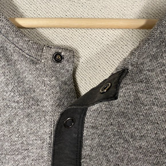 Lululemon Gray Snap Button Henley Sweatshirt - Picture 2 of 4